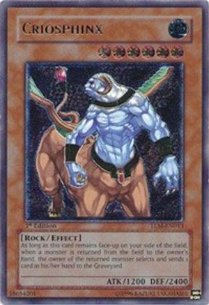Criosphinx (UTR) (TLM-EN013) - The Lost Millennium Unlimited The Lost Millennium Yugioh Single  Squirtle Squad Card Shop.