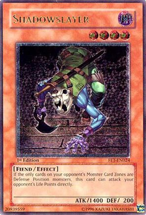 Shadowslayer (UTR) (FET-EN024) - Flaming Eternity 1st Edition Flaming Eternity Yugioh Single  Squirtle Squad Card Shop.
