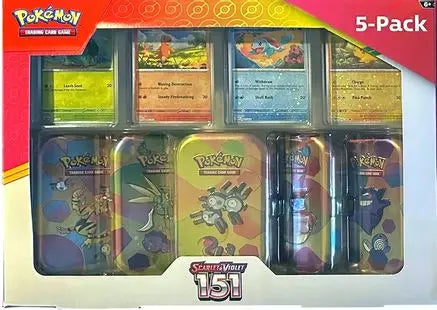Costco Pokemon Scarlet & Violet 151 Mini Tin 5-pack (Magneton) Miscellaneous Cards & Products Pokemon Sealed  Squirtle Squad Card Shop.