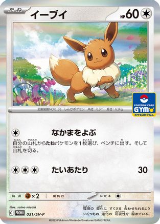 Eevee - 031/SV-P (031/SV-P) - SVP Promotional Cards Holofoil SV-P Promotional Cards Pokemon Japanese Single  Squirtle Squad Card Shop.