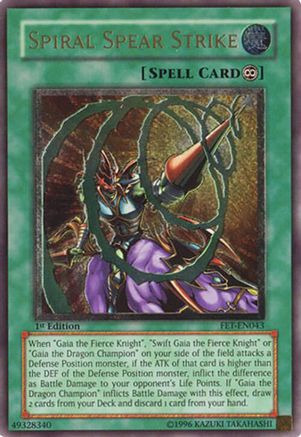 Spiral Spear Strike (UTR) (FET-EN043) - Flaming Eternity Unlimited Flaming Eternity Yugioh Single  Squirtle Squad Card Shop.