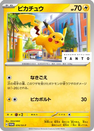 Pikachu - 074/SV-P (074/SV-P) - SVP Promotional Cards SV-P Promotional Cards Pokemon Japanese Single  Squirtle Squad Card Shop.