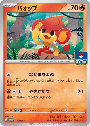 Pansear - 111/SV-P (111/SV-P) - SVP Promotional Cards SV-P Promotional Cards Pokemon Japanese Single  Squirtle Squad Card Shop.