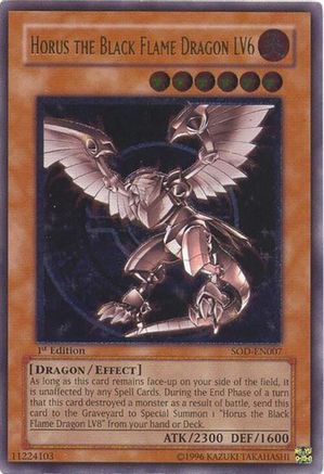 Horus the Black Flame Dragon LV6 (UTR) (SOD-EN007) - Soul of the Duelist 1st Edition Soul of the Duelist Yugioh Single  Squirtle Squad Card Shop.