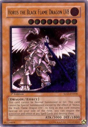 Horus the Black Flame Dragon LV8 (UTR) (SOD-EN008) - Soul of the Duelist 1st Edition Soul of the Duelist Yugioh Single  Squirtle Squad Card Shop.