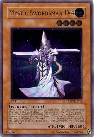 Mystic Swordsman LV4 (UTR) (SOD-EN012) - Soul of the Duelist Unlimited Soul of the Duelist Yugioh Single  Squirtle Squad Card Shop.