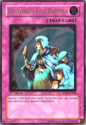 Hallowed Life Barrier (UTR) (SOD-EN060) - Soul of the Duelist 1st Edition Soul of the Duelist Yugioh Single  Squirtle Squad Card Shop.