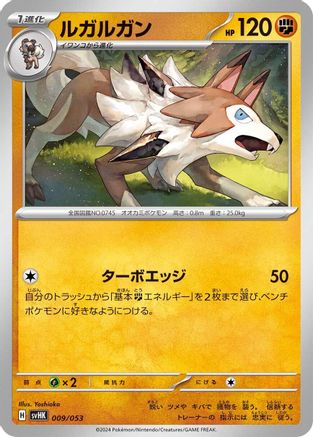 Lycanroc (009/053) - SV Ancient Koraidon ex Starter Deck  Build Set SV: Ancient Koraidon ex Starter Deck & Build Set Pokemon Japanese Single  Squirtle Squad Card Shop.