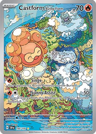 Castform Sunny Form 195/191 – Surging Sparks – Illustration Rare Pokémon Card