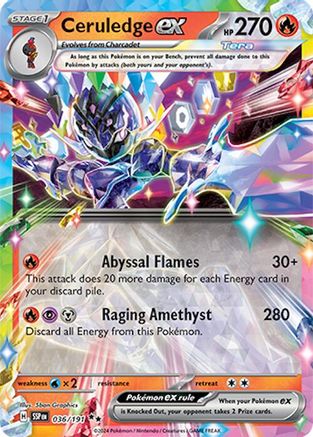 Ceruledge ex 036/191 - Surging Sparks - Holofoil Double Rare