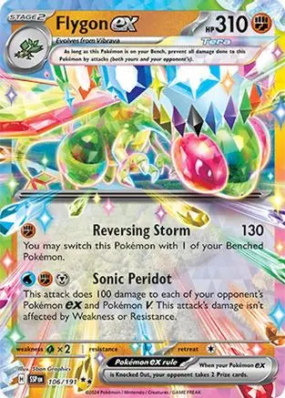 Flygon ex 106/191  - Holofoil SV08 Surging Sparks - Double Rare SV08: Surging Sparks Pokemon Single  Squirtle Squad Card Shop.