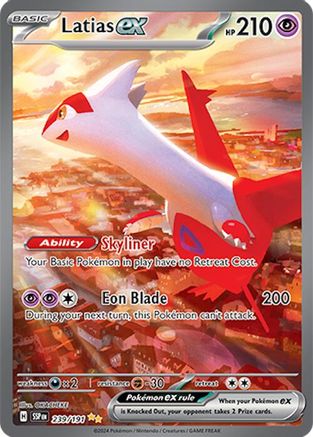 Latias ex 239/191  - Holofoil SV08 Surging Sparks - Special Illustration Rare SV08: Surging Sparks Pokemon Single  Squirtle Squad Card Shop.