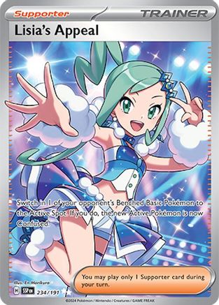 Lisia's Appeal 234/191  - Holofoil SV08 Surging Sparks - Ultra Rare SV08: Surging Sparks Pokemon Single  Squirtle Squad Card Shop.