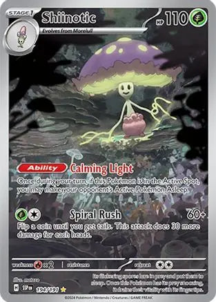 Shiinotic 194/191  - Holofoil SV08 Surging Sparks - Illustration Rare SV08: Surging Sparks Pokemon Single  Squirtle Squad Card Shop.