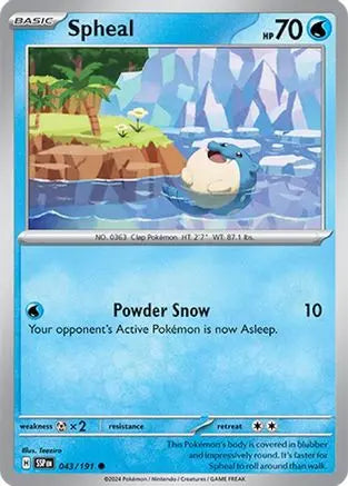 Spheal 043/191  SV08 Surging Sparks - Common