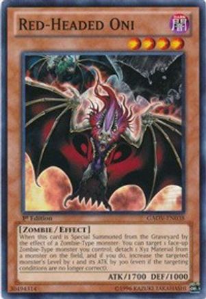Red-Headed Oni (GAOV-EN038) - Galactic Overlord 1st Edition Galactic Overlord Yugioh Single  Squirtle Squad Card Shop.