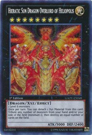Hieratic Sun Dragon Overlord of Heliopolis (GAOV-EN048) - Galactic Overlord Unlimited Galactic Overlord Yugioh Single  Squirtle Squad Card Shop.