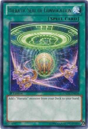 Hieratic Seal of Convocation (GAOV-EN056) - Galactic Overlord 1st Edition Galactic Overlord Yugioh Single  Squirtle Squad Card Shop.