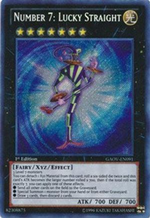 Number 7: Lucky Straight (GAOV-EN091) - Galactic Overlord 1st Edition Galactic Overlord Yugioh Single  Squirtle Squad Card Shop.