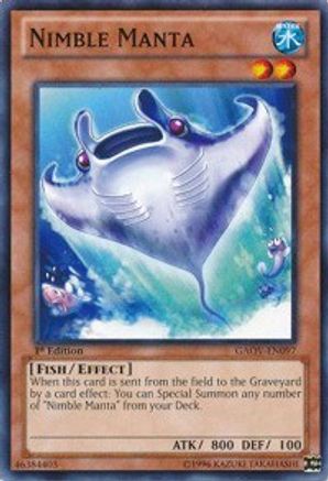Nimble Manta (GAOV-EN097) - Galactic Overlord 1st Edition Galactic Overlord Yugioh Single  Squirtle Squad Card Shop.