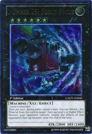 Number 25: Force Focus (UTR) (GAOV-EN045) - Galactic Overlord Unlimited Galactic Overlord Yugioh Single  Squirtle Squad Card Shop.