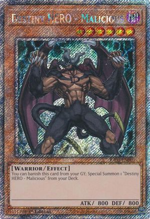 Destiny HERO - Malicious (Platinum Secret Rare) (RA03-EN001) - Quarter Century Bonanza 1st Edition Quarter Century Bonanza Yugioh Single  Squirtle Squad Card Shop.