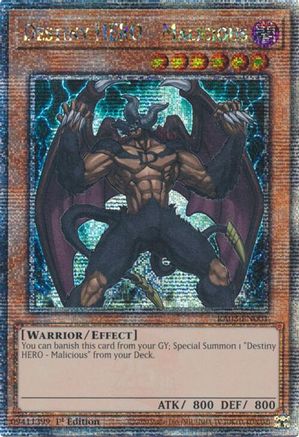 Destiny HERO - Malicious (Quarter Century Secret Rare) (RA03-EN001) - Quarter Century Bonanza 1st Edition Quarter Century Bonanza Yugioh Single  Squirtle Squad Card Shop.