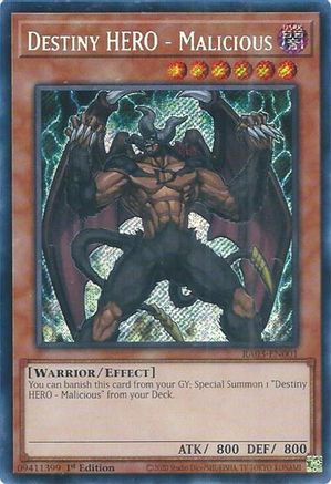 Destiny HERO - Malicious (Secret Rare) (RA03-EN001) - Quarter Century Bonanza 1st Edition Quarter Century Bonanza Yugioh Single  Squirtle Squad Card Shop.