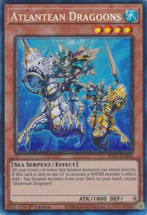 Atlantean Dragoons (PCR) (RA03-EN006) - Quarter Century Bonanza 1st Edition Quarter Century Bonanza Yugioh Single  Squirtle Squad Card Shop.