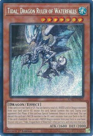 Tidal, Dragon Ruler of Waterfalls (Secret Rare) (RA03-EN009) - Quarter Century Bonanza 1st Edition Quarter Century Bonanza Yugioh Single  Squirtle Squad Card Shop.