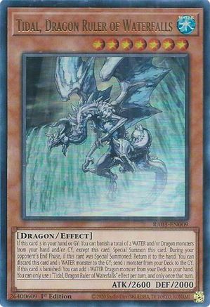 Tidal, Dragon Ruler of Waterfalls (UR) (RA03-EN009) - Quarter Century Bonanza 1st Edition Quarter Century Bonanza Yugioh Single  Squirtle Squad Card Shop.