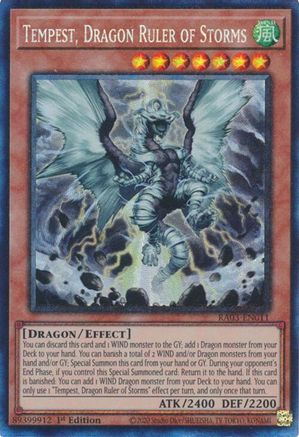 Tempest, Dragon Ruler of Storms (PCR) (RA03-EN011) - Quarter Century Bonanza 1st Edition Quarter Century Bonanza Yugioh Single  Squirtle Squad Card Shop.