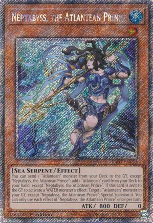 Neptabyss, the Atlantean Prince (Platinum Secret Rare) (RA03-EN013) - Quarter Century Bonanza 1st Edition Quarter Century Bonanza Yugioh Single  Squirtle Squad Card Shop.
