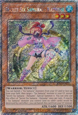 Secret Six Samurai - Hatsume (Platinum Secret Rare) (RA03-EN016) - Quarter Century Bonanza 1st Edition Quarter Century Bonanza Yugioh Single  Squirtle Squad Card Shop.