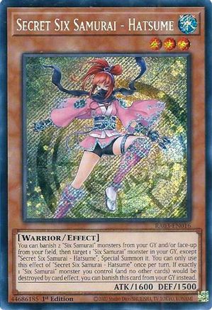 Secret Six Samurai - Hatsume (Secret Rare) (RA03-EN016) - Quarter Century Bonanza 1st Edition Quarter Century Bonanza Yugioh Single  Squirtle Squad Card Shop.
