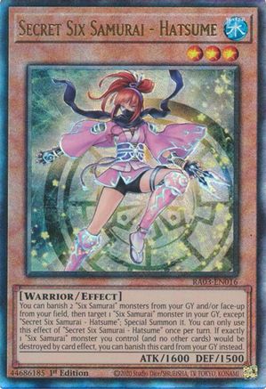 Secret Six Samurai - Hatsume (PUR) (RA03-EN016) - Quarter Century Bonanza 1st Edition Quarter Century Bonanza Yugioh Single  Squirtle Squad Card Shop.