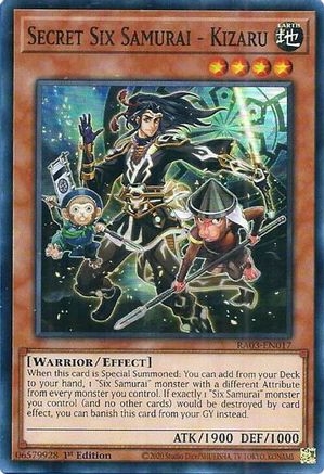 Secret Six Samurai - Kizaru (RA03-EN017) - Quarter Century Bonanza 1st Edition Quarter Century Bonanza Yugioh Single  Squirtle Squad Card Shop.
