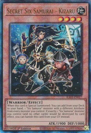 Secret Six Samurai - Kizaru (PUR) (RA03-EN017) - Quarter Century Bonanza 1st Edition Quarter Century Bonanza Yugioh Single  Squirtle Squad Card Shop.