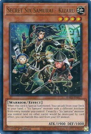 Secret Six Samurai - Kizaru (UR) (RA03-EN017) - Quarter Century Bonanza 1st Edition Quarter Century Bonanza Yugioh Single  Squirtle Squad Card Shop.