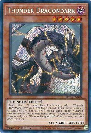 Thunder Dragondark (Secret Rare) (RA03-EN018) - Quarter Century Bonanza 1st Edition Quarter Century Bonanza Yugioh Single  Squirtle Squad Card Shop.