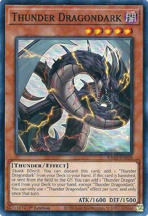 Thunder Dragondark (RA03-EN018) - Quarter Century Bonanza 1st Edition Quarter Century Bonanza Yugioh Single  Squirtle Squad Card Shop.
