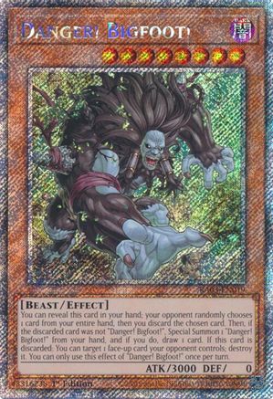 Danger! Bigfoot! (Platinum Secret Rare) (RA03-EN019) - Quarter Century Bonanza 1st Edition Quarter Century Bonanza Yugioh Single  Squirtle Squad Card Shop.