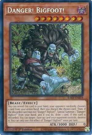 Danger! Bigfoot! (Secret Rare) (RA03-EN019) - Quarter Century Bonanza 1st Edition Quarter Century Bonanza Yugioh Single  Squirtle Squad Card Shop.