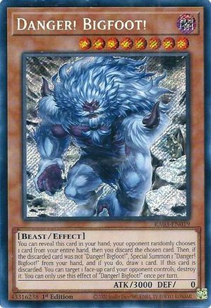 Danger! Bigfoot! (Alternate Art) (Secret Rare) (RA03-EN019) - Quarter Century Bonanza 1st Edition Quarter Century Bonanza Yugioh Single  Squirtle Squad Card Shop.