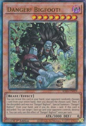 Danger! Bigfoot! (PUR) (RA03-EN019) - Quarter Century Bonanza 1st Edition Quarter Century Bonanza Yugioh Single  Squirtle Squad Card Shop.