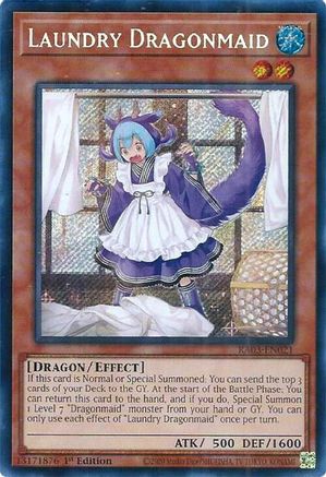 Laundry Dragonmaid (Secret Rare) (RA03-EN021) - Quarter Century Bonanza 1st Edition Quarter Century Bonanza Yugioh Single  Squirtle Squad Card Shop.
