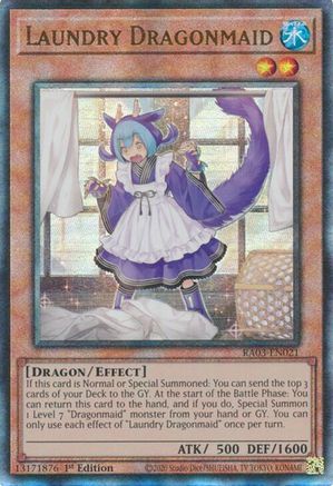 Laundry Dragonmaid (PUR) (RA03-EN021) - Quarter Century Bonanza 1st Edition Quarter Century Bonanza Yugioh Single  Squirtle Squad Card Shop.