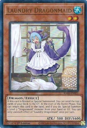 Laundry Dragonmaid (UR) (RA03-EN021) - Quarter Century Bonanza 1st Edition Quarter Century Bonanza Yugioh Single  Squirtle Squad Card Shop.