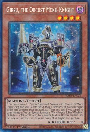 Girsu, the Orcust Mekk-Knight (PCR) (RA03-EN026) - Quarter Century Bonanza 1st Edition Quarter Century Bonanza Yugioh Single  Squirtle Squad Card Shop.