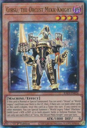 Girsu, the Orcust Mekk-Knight (PUR) (RA03-EN026) - Quarter Century Bonanza 1st Edition Quarter Century Bonanza Yugioh Single  Squirtle Squad Card Shop.